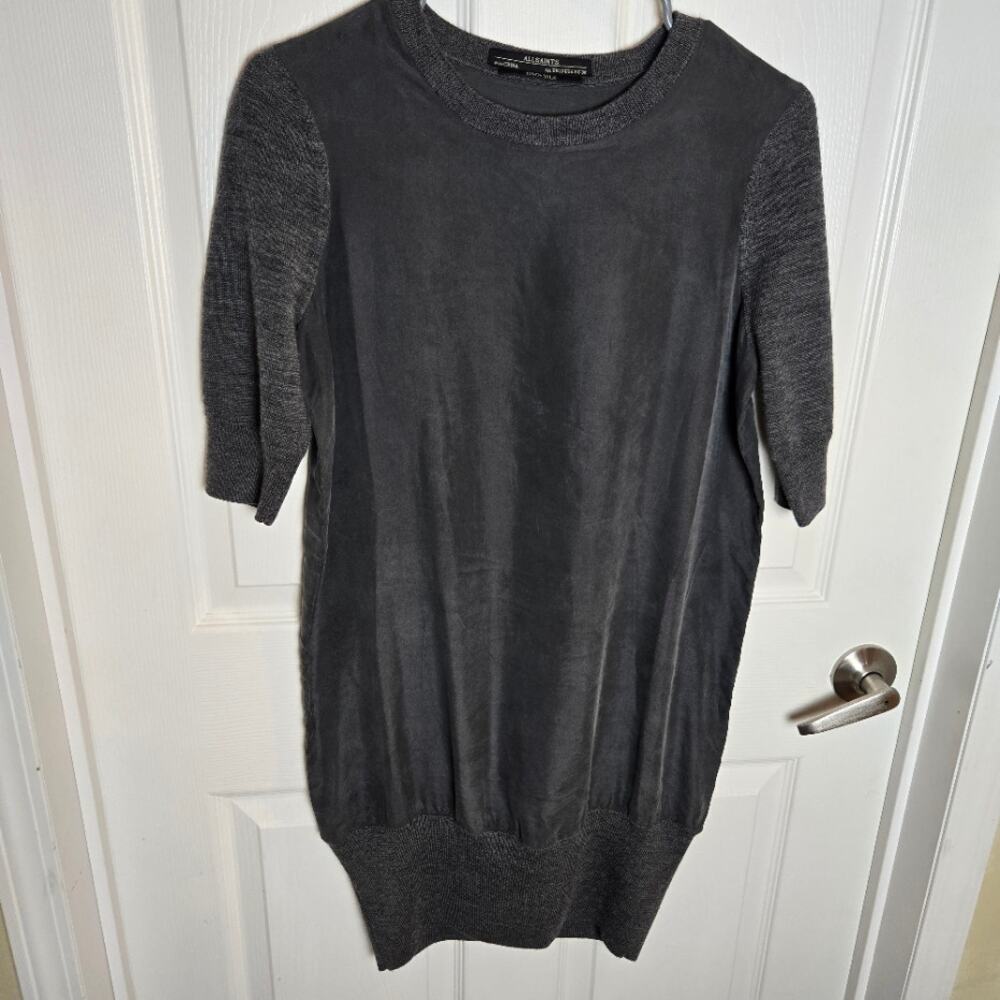 ALL SAINTS KAYO JUMPER DRESS SZ 6 INDUSTRIAL GRUNGE MODERN